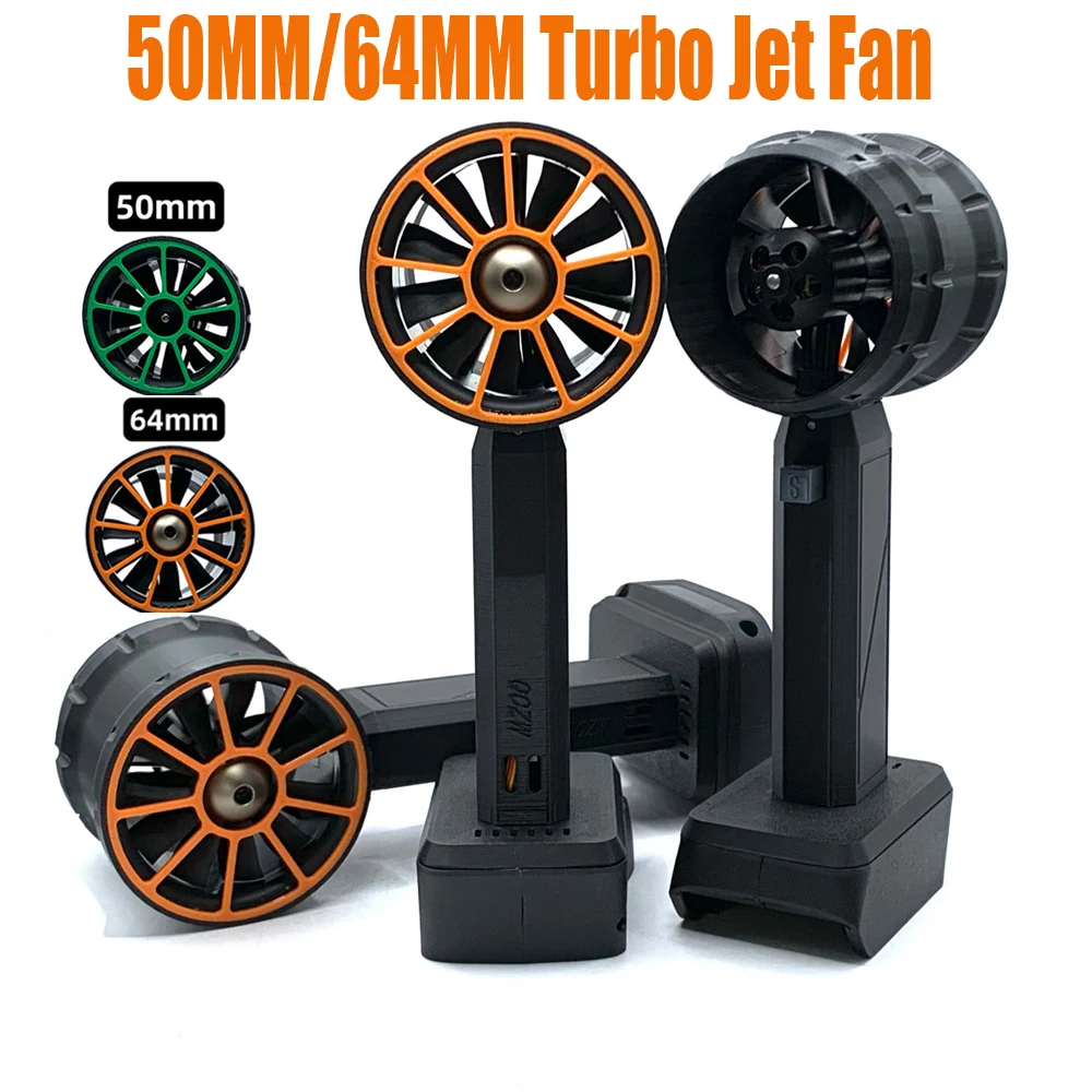 

50mm/64mm Turbo Jet Fan XL 800-1000g /2200g Thrust Handheld Ducted Turbofan Air Duster Brushless Motor High Power Turbo Blower