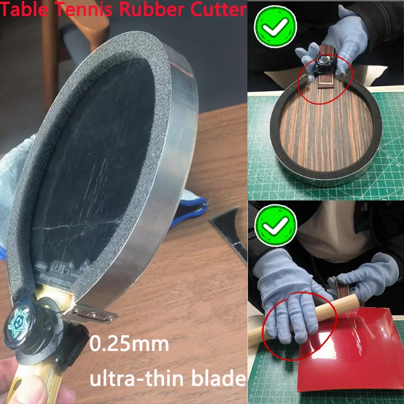 Bowknife Table Tennis Rubber Manual Cutter Special Scissors for Paddle Rubber Table Tennis Blade Roller Rubber Cutting Machine