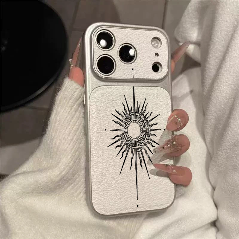 Mystical Sun Totem Phone Case For iPhone 11 12 13 Pro Max 14 15 Plus 16 Pro 17 16E Camera Protection Non-slip Shockproof Cover