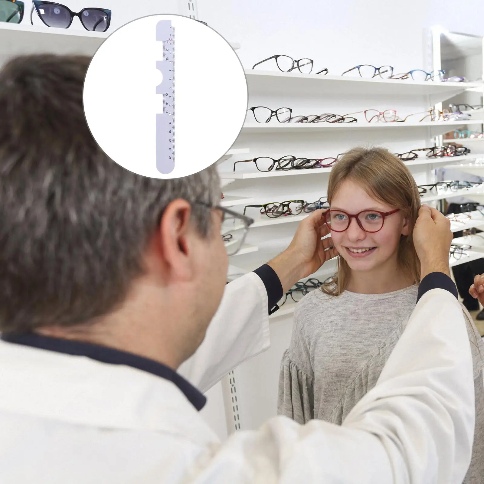 5 Pcs Pupil Distance Ruler Lightweight Millimeter Optometrist Measurement Glasses Optical Lens PD Ruler Plastic