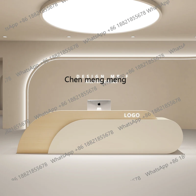 Strona kasy w salonie kosmetycznym Sklep odzieżowy Bar prosty nowoczesny recepcja firmy Recepcja hotelu w stylu lekkiego luksusu