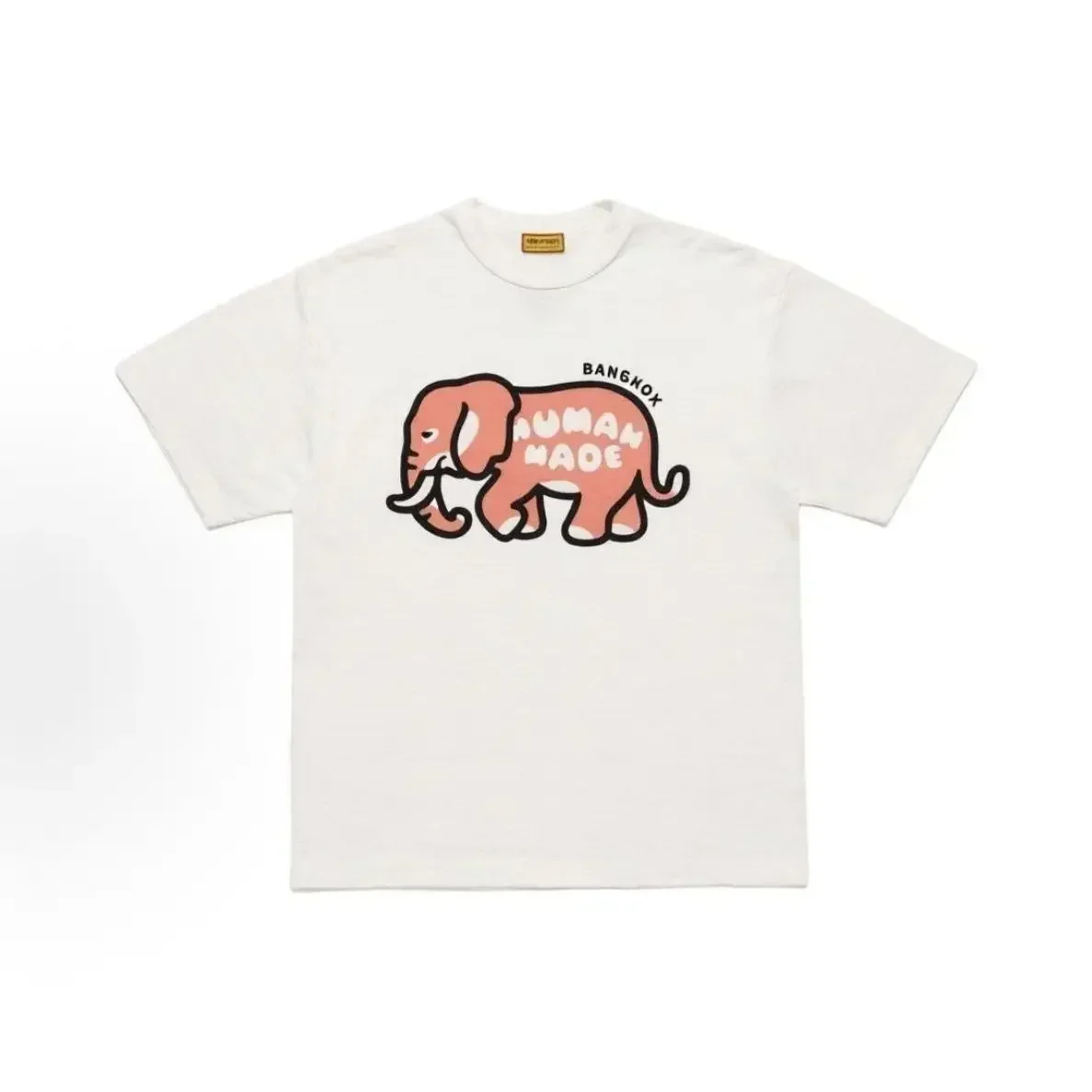 Human Made Bangkok Limited Edition Elephant Print Bamboo Cotton Short Sleeved T-Shirt for Couples