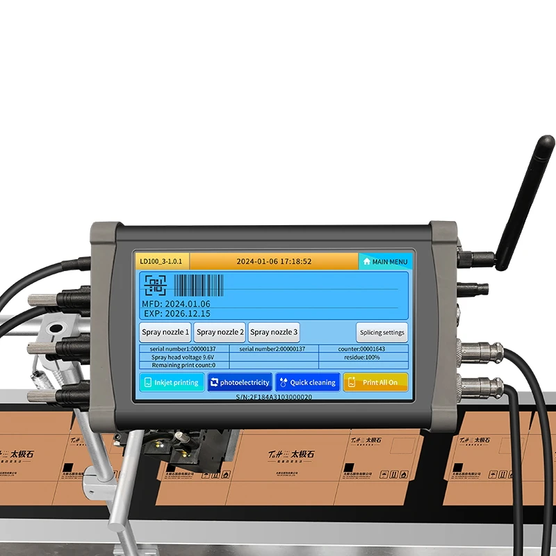 MASIJET 2024 New Tij Online Inkjet Printer Expiration Date Printing 12 Provided Automatic Inkjet Printer for Packaging Machine