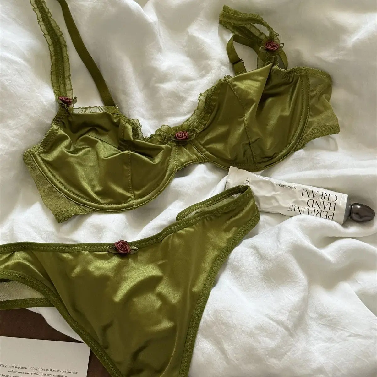 Sexy lace underwear women's suit summer thin cup breathable non-empty cup soft steel ring bra underwear two-piece set