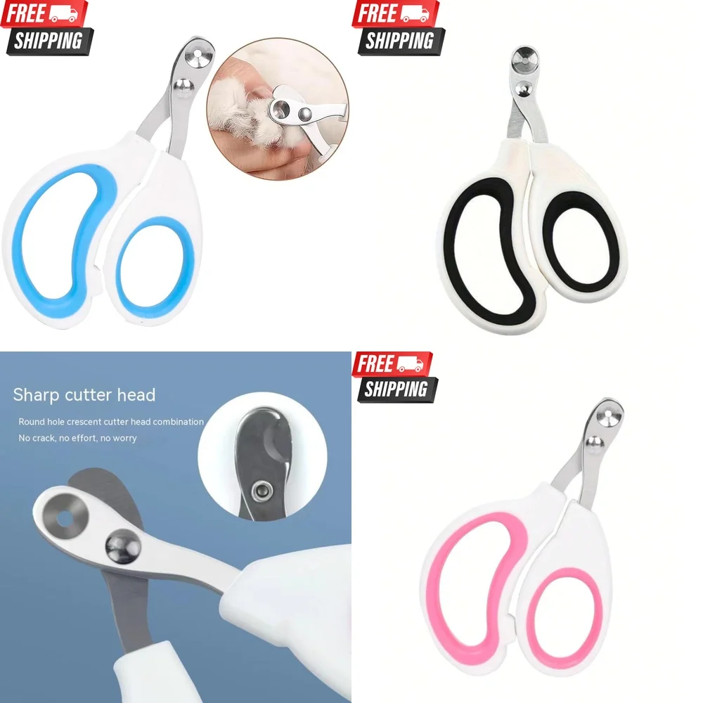 

Машинка для стрижки кошачьих ногтей с круглым отверстием для предотвращения перерезки для маленьких домашних животных, собак и кошек, безопасный, простой в использовании инструмент для ухода за волосами для