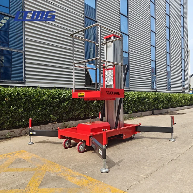 LTMG Vertical Aerial Elevated electric elevator lift single mast aluminum alloy mobile work platform in stock