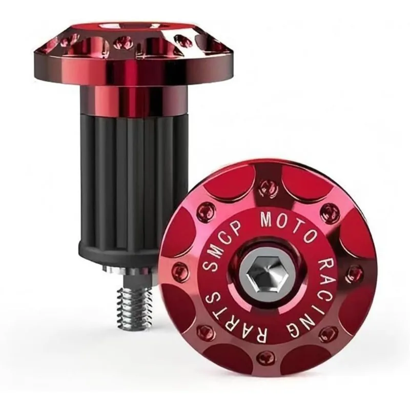 Tapones de Extremo de Manillar para Moto, Tapas Deslizantes para Manillar de Motocicleta Honda Yamaha, Accesorios para Moto de Cross, 2 Piezas, Negro, Rojo, Plateado
