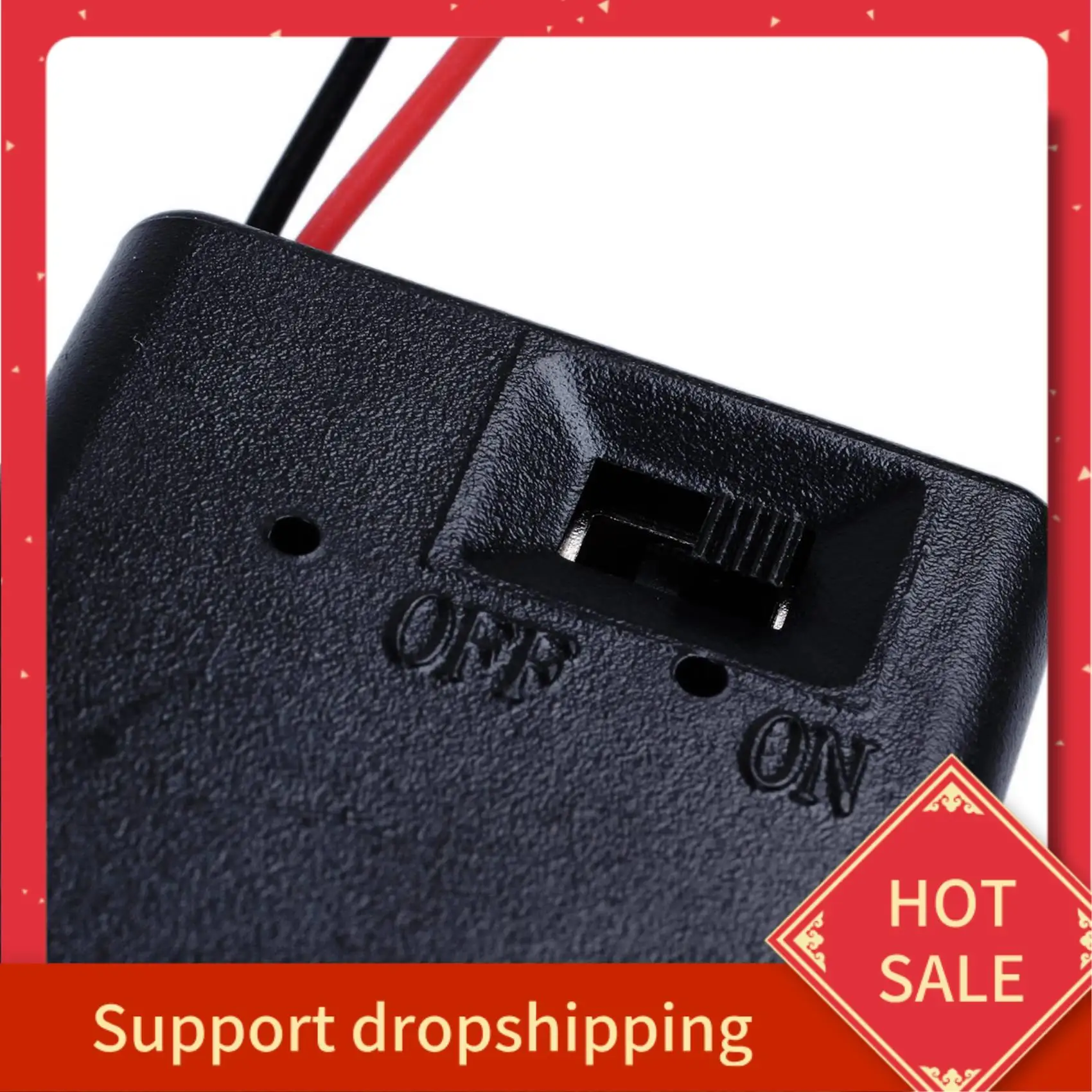 

B44C 6 шт. двухпроводной выключатель включения/выключения 1 х 9 В держатель батарейного отсека