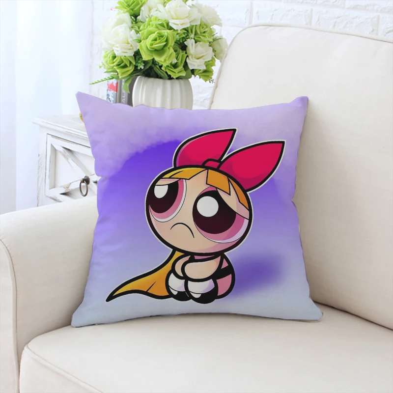 Decorative Pillowcase 40x40 The P-Powerpuff Girls Aesthetic Room Decoration Home Decor Cover for Pillow Cushion Covers Cases