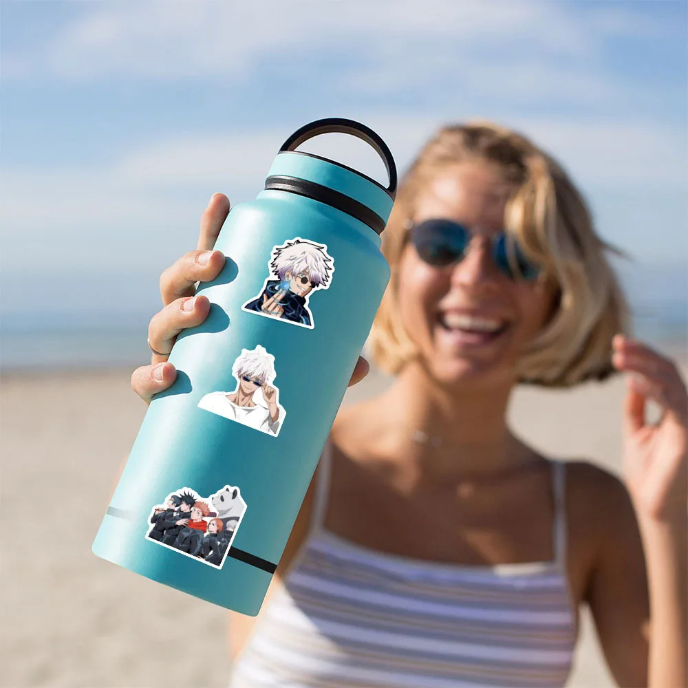 50pcs Jujutsu Kaisen Cartoon Mobile Phone Case Decorative Scooter Water Bottle Sticker Decoration Supplies For Kids Toy