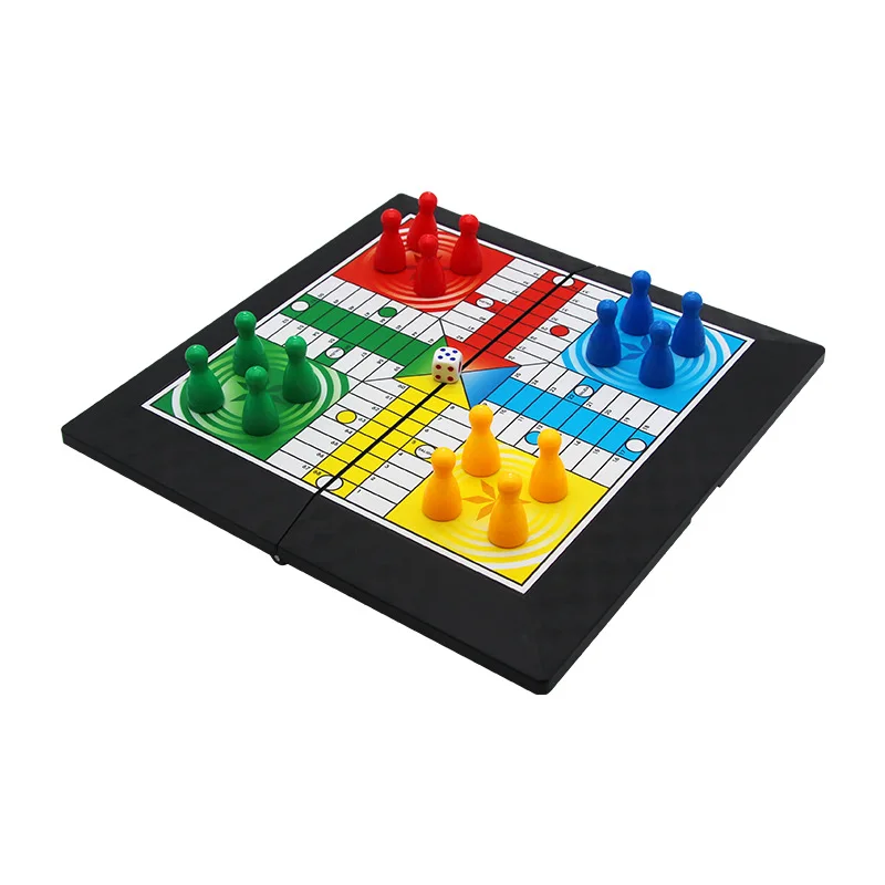 

Портативная пластиковая настольная игра Ludo, интерактивная настольная игра для родителей и детей, классические семейные летающие шахматы для детей и взрослых