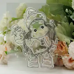 Yulan Girl Pattern Transparent Silicone Stamp And Metal Die/Seal For DIY Scrapbooking/photo Album Decorative Clear Stamp Lace