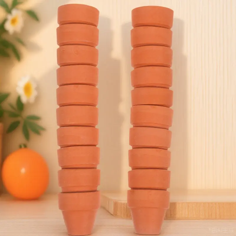 20Pcs Small Clay Flower Pots Compact Terracotta Planters for Indoor Air Purifying Plants Succulent Gardening Balcony Courtyard