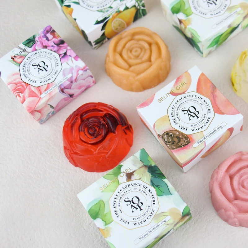 Natural Organic Soap Gardenia Rose Handmade Essential Oil Soap Oil Control Moisturizing Deep Cleansing Soap Skin Care