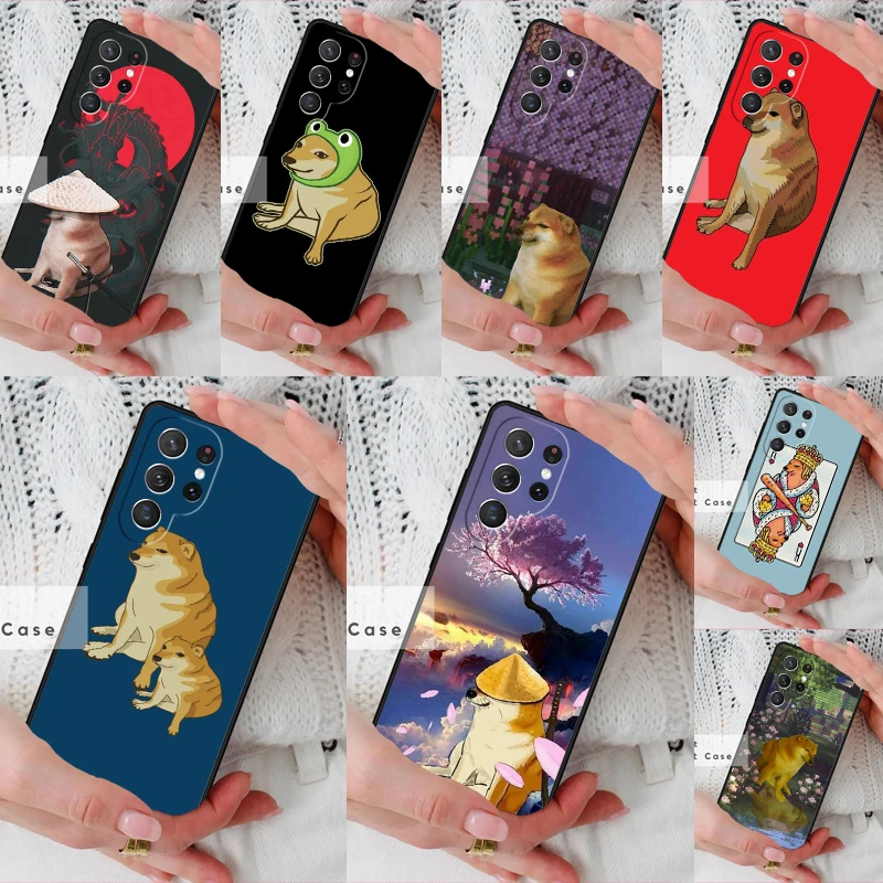 Cheems Shiba Inu Doge Meme Phone Cover Case for Samsung Galaxy S26 Ultra S20 FE Note 10 S24 S23 S21 S25 Plus S22
