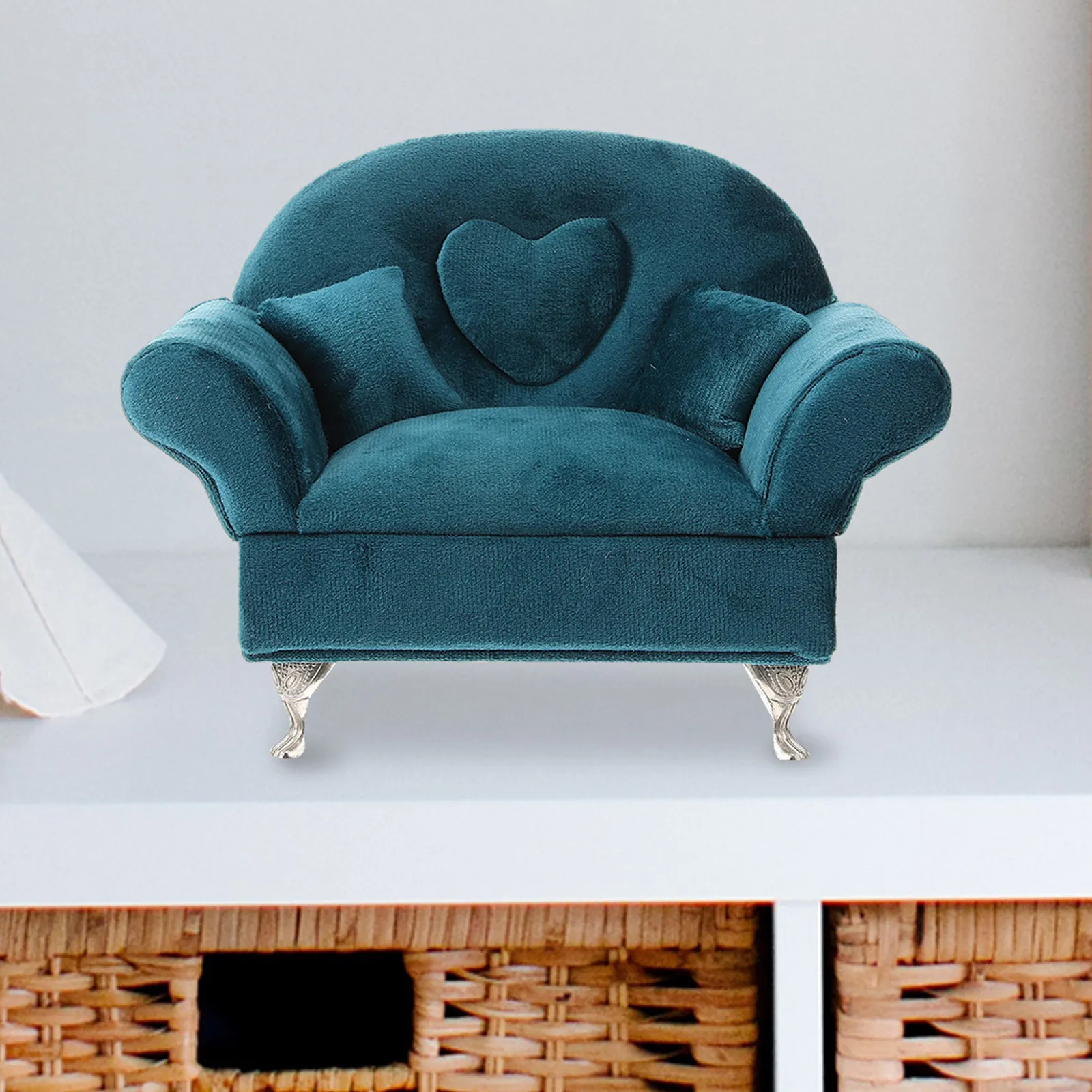 

Портативная многофункциональная шкатулка для украшений в форме дивана, органайзер для ожерелий и серег, маленький футляр для хранения украшений, декоративные элементы в форме дивана