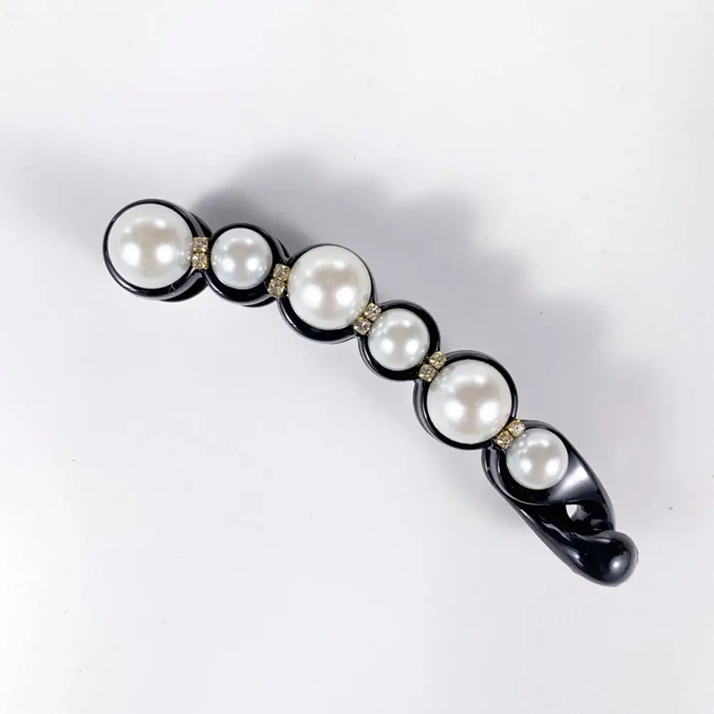 

Elegant Pearl Hairpins Temperament Hair Claw Crabs Vertical Clamp Korean Hair Clips Ponytail Holder Women Banana Clips