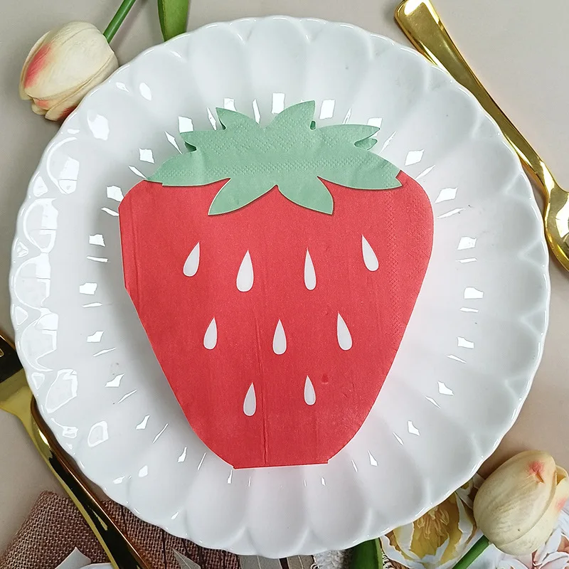 20/40/80 قطعة المتاح الفراولة الليمون البطيخ جوز الهند المناديل هاواي الصيف الفاكهة حفلة عيد ميلاد استحمام الطفل ديكور لوازم