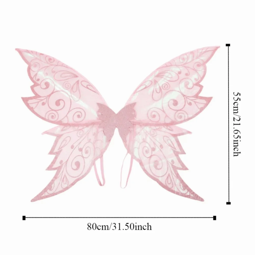 Fancy Butterfly Fairy Elf Wings Dress Up Sparkling Halloween Cosplay Party Props Ear Garland Costume Wings Adults Children