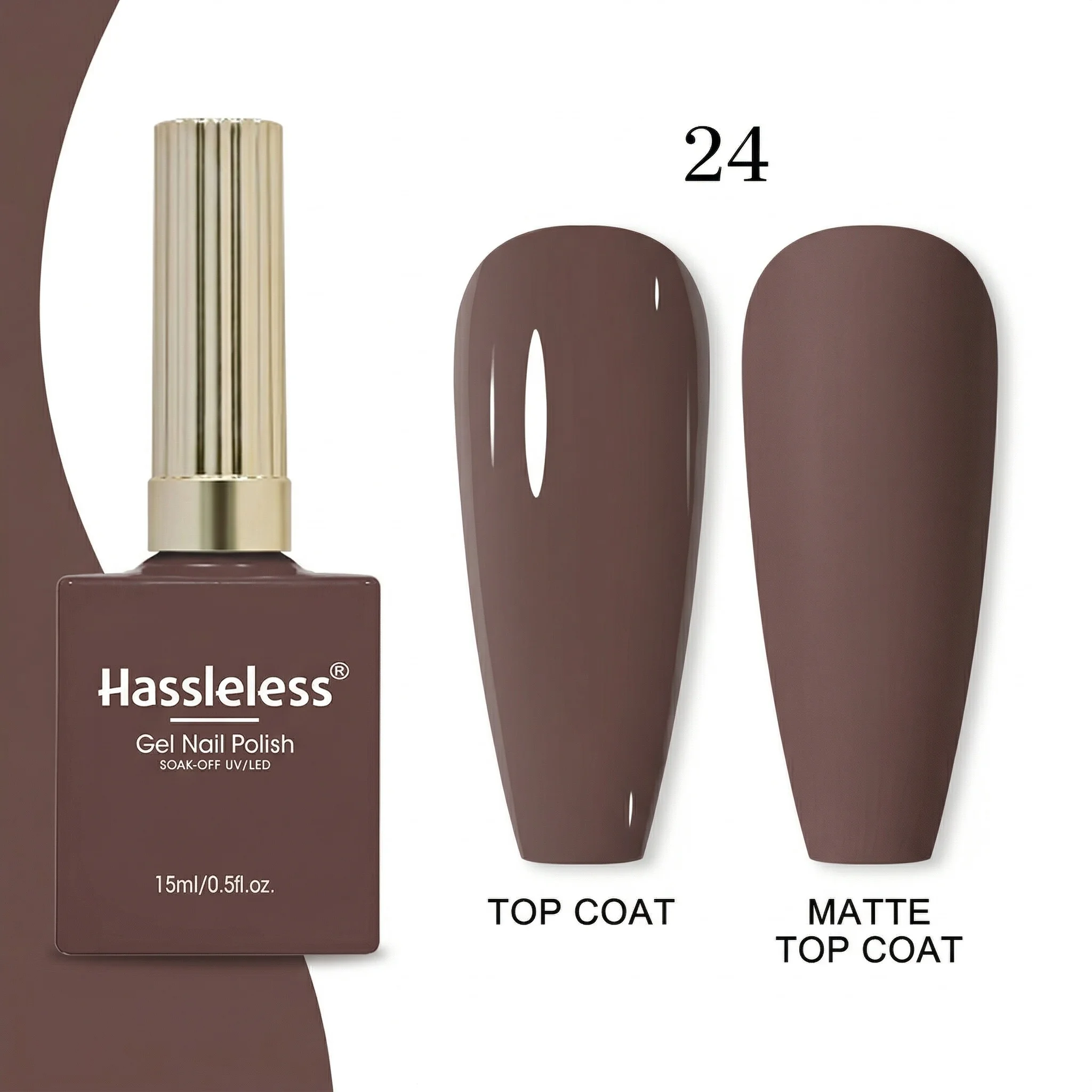 Hassleless 15ml Solid Color Gel Nail Polish — UV Gel Polish, Multi-Color Selection, Suitable for All Seasons, Nail Art