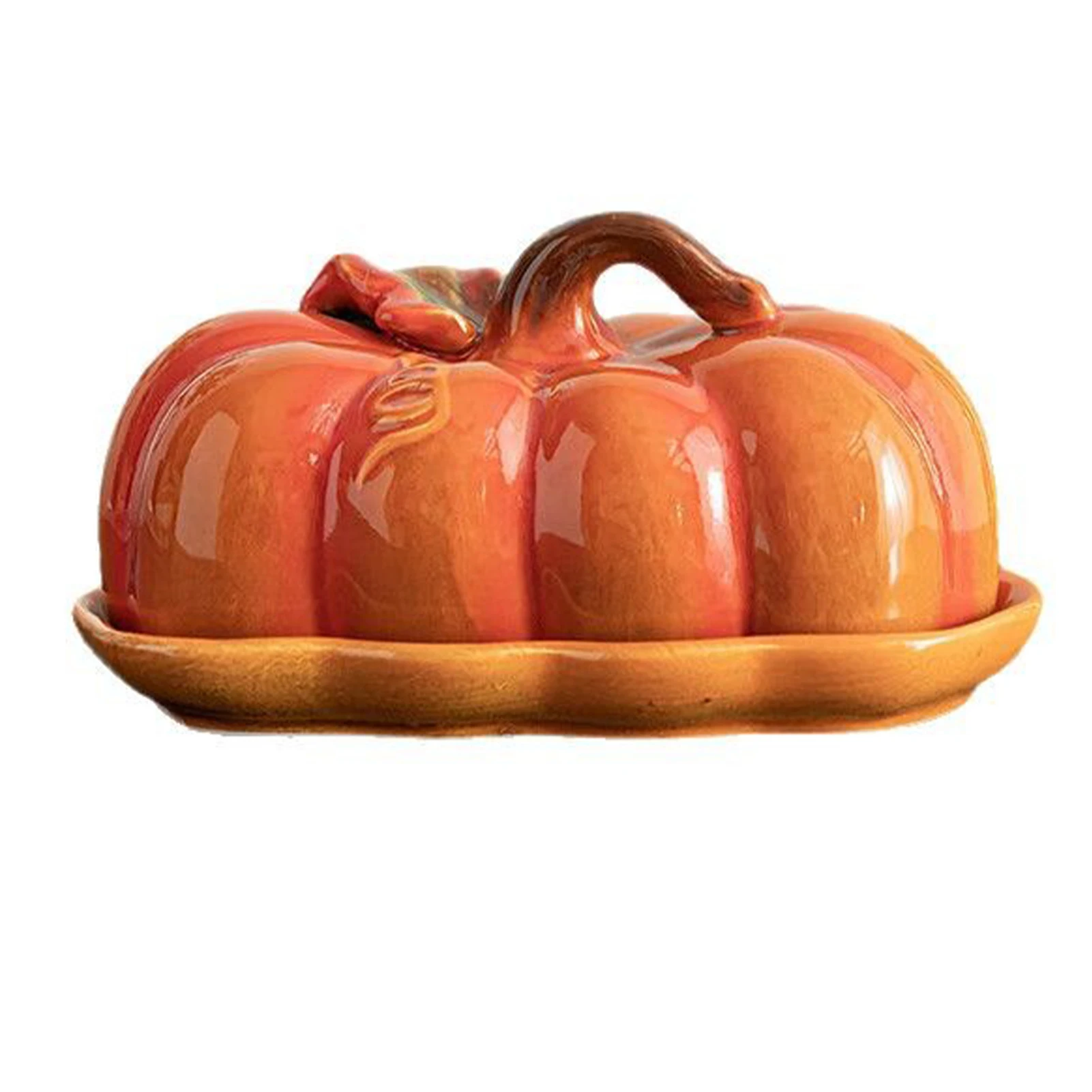 Halloween Pumpkin Butter Dish With Lid – Festive Kitchen Essential For Autumn Entertaining Fall