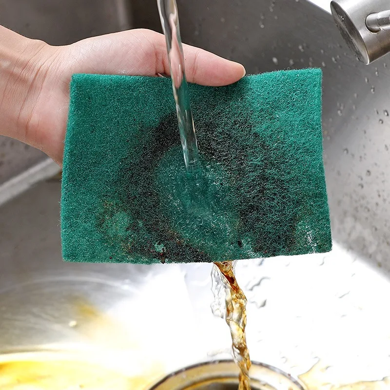 10/20/50PCS Scrub Pads Sponge Household Kitchen Scrubbing Pad Scratch Free Reusable Dishwashing Towel Frosted Pot Bowl Brush
