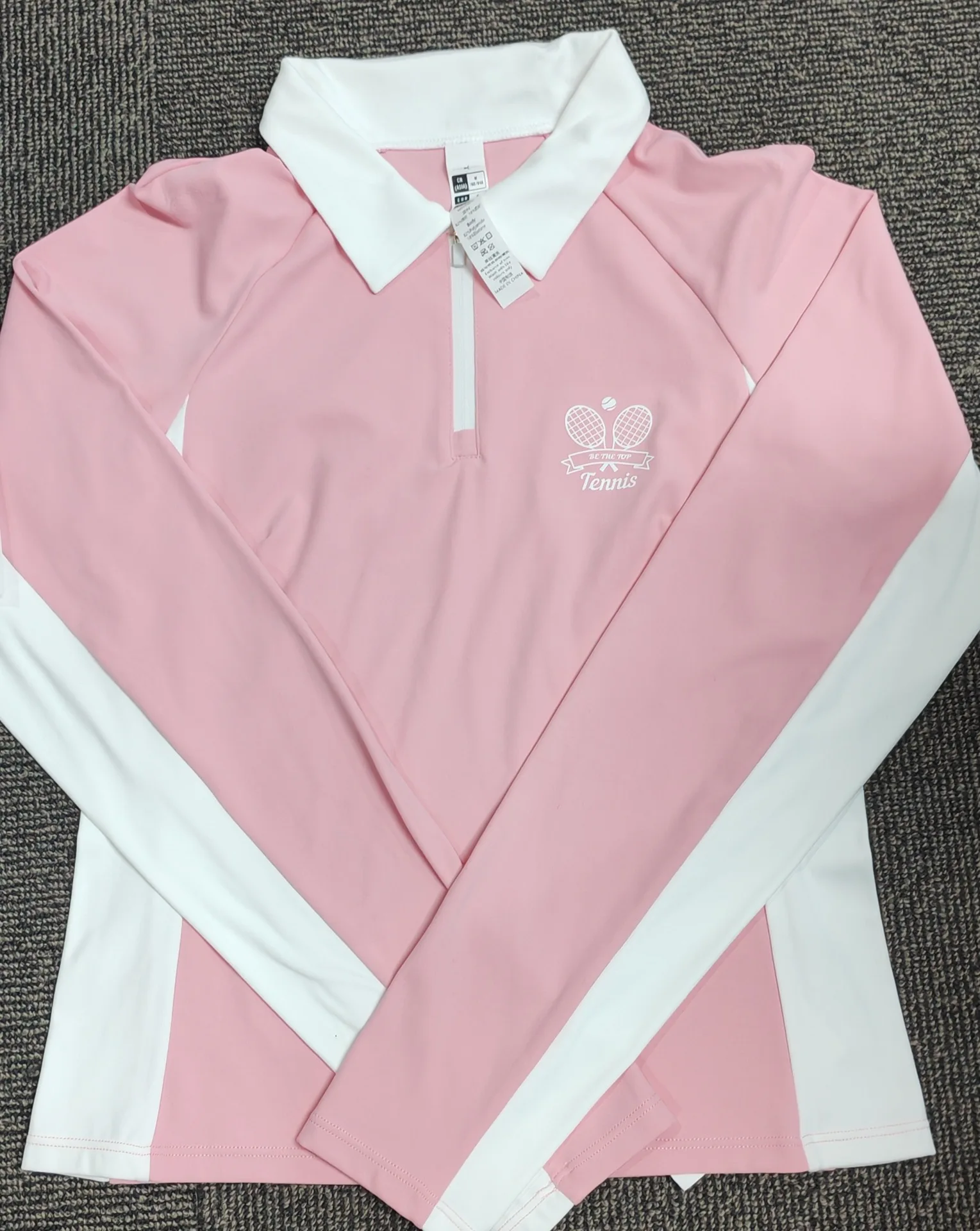 جديد مصقول الرياضة طويلة الأكمام المرأة التلبيب سستة جولف قميص بولو التدريب في الهواء الطلق اللياقة البدنية التنس ملابس غولف للمرأة #5