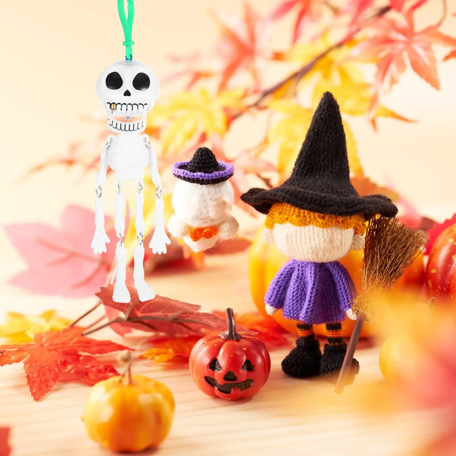 

2Pcs Halloween Pull Spooky Flexible Joint Mini Size Decoration Props Prank Stage Cosplay Party Gifts Halloween