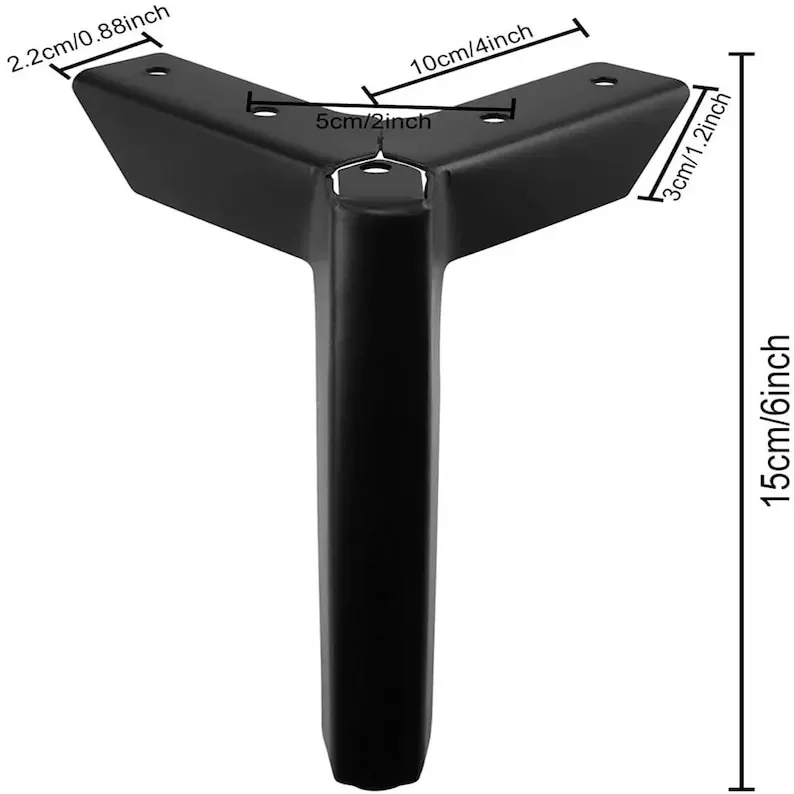 10/12/15 سنتيمتر جديد أثاث معدني الساقين أسود ذهبي ارتفاع أريكة قدم لخزانة السرير مضمد أرجل طاولة القهوة استبدال الساقين