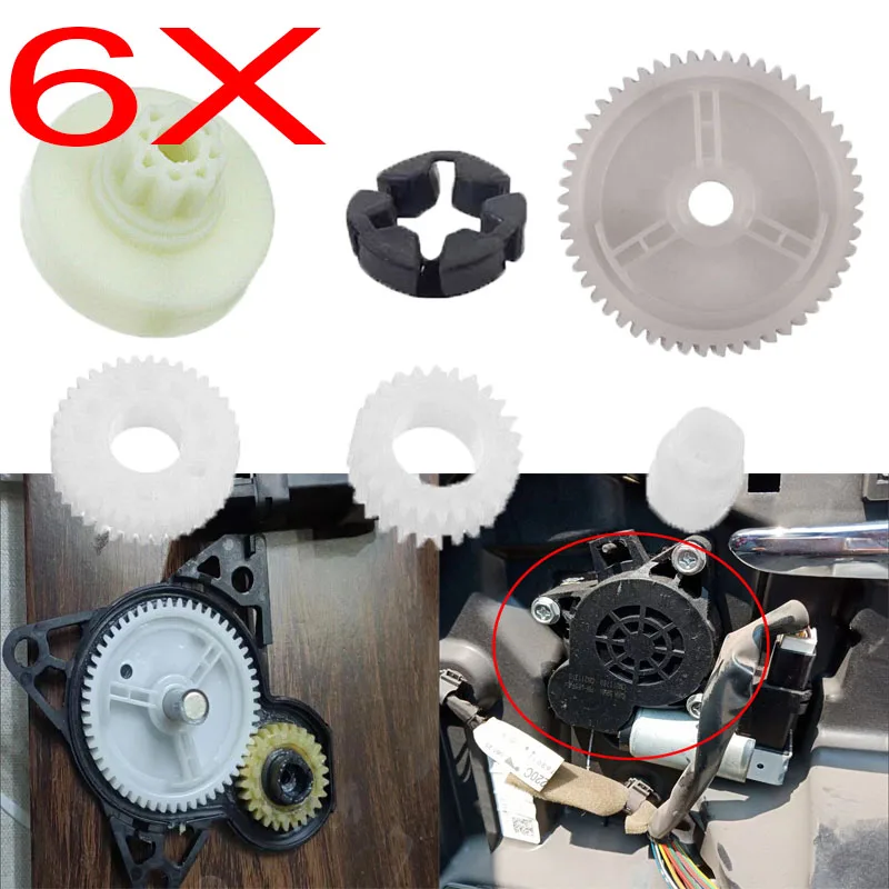 6X For Mazda 5 All Doors 2006-2010 Front Rear Window Regulator Motor Repair Gear Kit G22c5958x