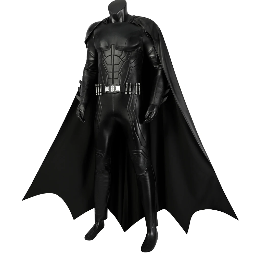 Carnival Halloween 2023 Superhero Bruce Michael Keaton Version Cosplay Costume Hero Black Battle Outfit With Cape Boots