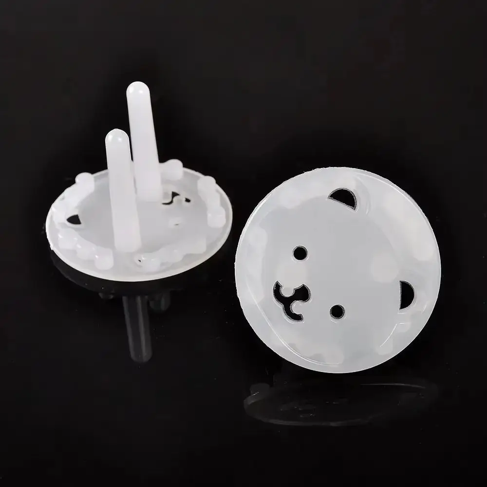 

New Plastic Electric Outlet Cover Bear Two Phase Safe Lock Cover Electrical Outlet Protectors Unisex Safety