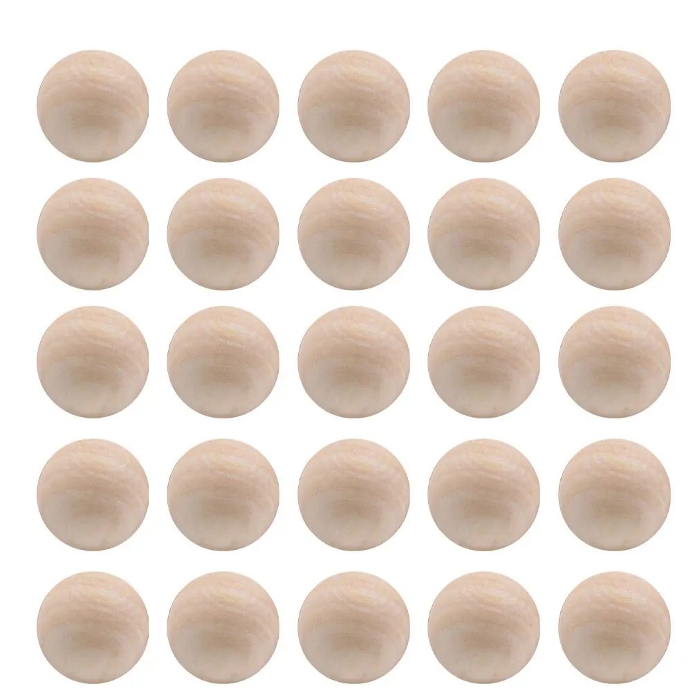 

100Pcs Round Natural Lotus Wood Beads 20Mm Solid Smooth Surface DIY Painting Craft Jewelry Making Accessories Creative DIY Craft