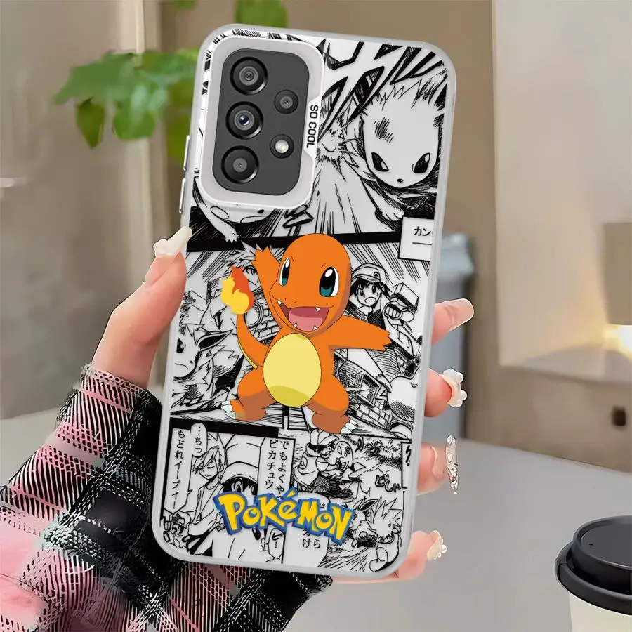 อะนิเมะร้อน Pokemon สําหรับ Samsung Galaxy A56 A55 5G A52 A54 A53 A36 A35 A26 A25 A24 A16 A15 A14 A34 A33 A32 ฝาครอบโทรศัพท์