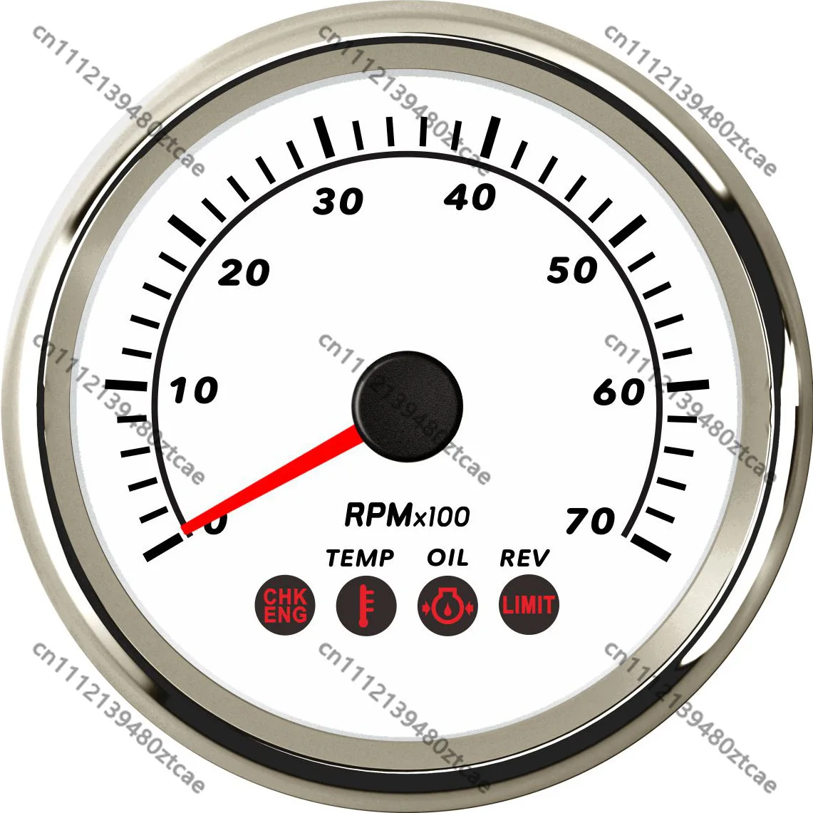 7000RPM Engine Tachometer, Outboard Motor Gauge with Oil Temp Oil Pressure Engine Failure Alarm