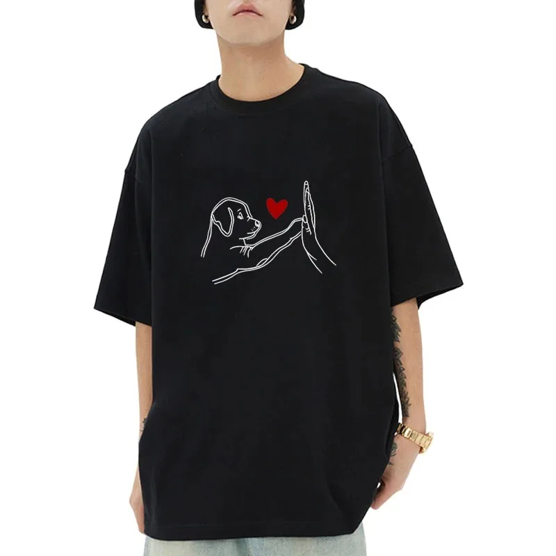 

Hot Sale Cute Dog printed Short Sleeve T-shirts Men Women Summer Casual Cotton O-Neck T shirt Fashion Trend Loose Tops Unisex