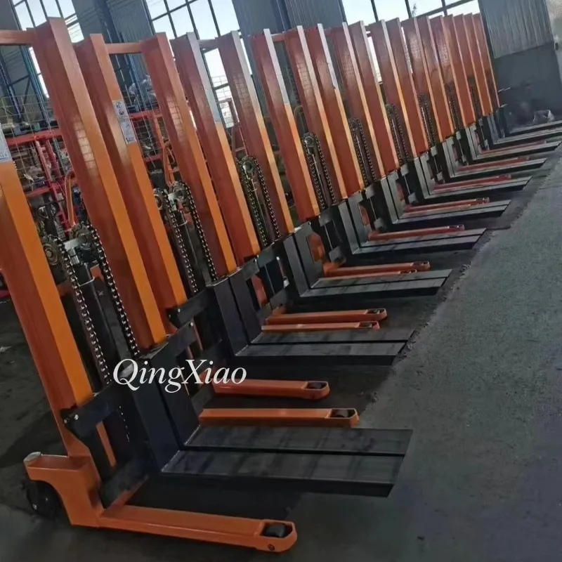 Electric Hydraulic Stacking Truck Available In 1T 2T 3T Lift Cart Suitable For Indoor Cargo Lifting Stacking And Transportation