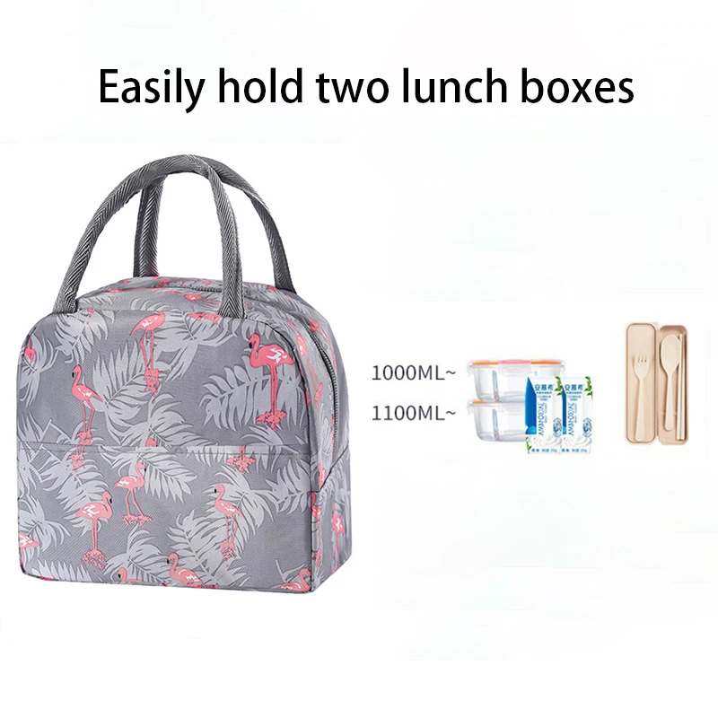 Toiletry Insulated Lunch Bags Cartoon Thermal Heat Lunch Tote Picnic Food Preservation Bag Cooler Ice Pack Lunch Box Storage Bag