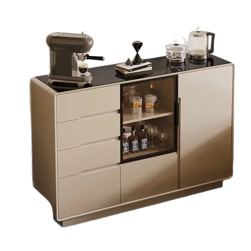 

Modern smart tea bar machine cabinet integrated cabinet household living room multi-functional water dispenser against the wall