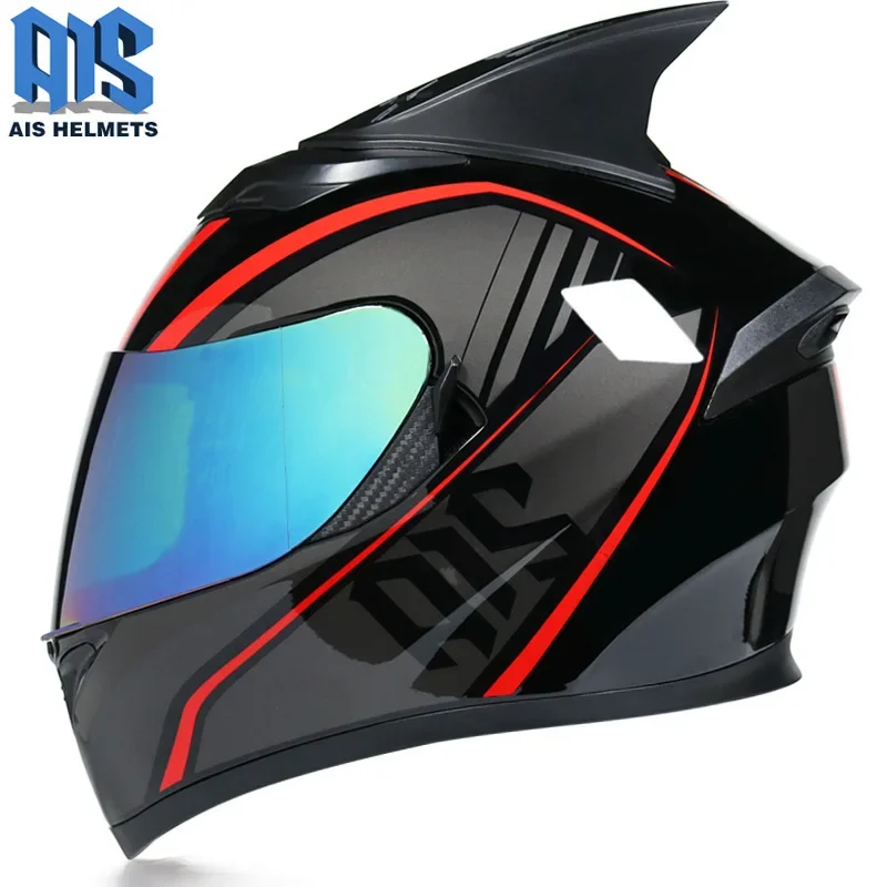 Motorcycle Helmet 3C Electric Vehicle Full Face Helmet Covering Knight Double Lens Equipped with Bluetooth Horn Capacete Casco