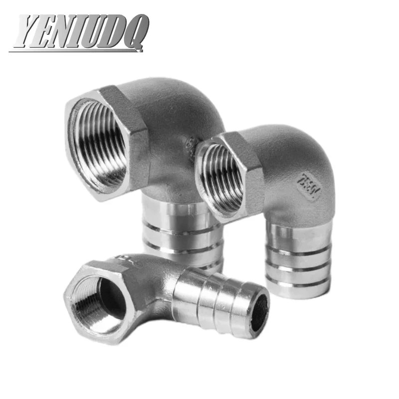 Złączka kolankowa 1/8 "1/4" 3/8 "1/2" BSP gwint żeński na Barb złączki redukcyjne ogon węża wiele rozmiarów stal nierdzewna 304 — zdjęcie 5