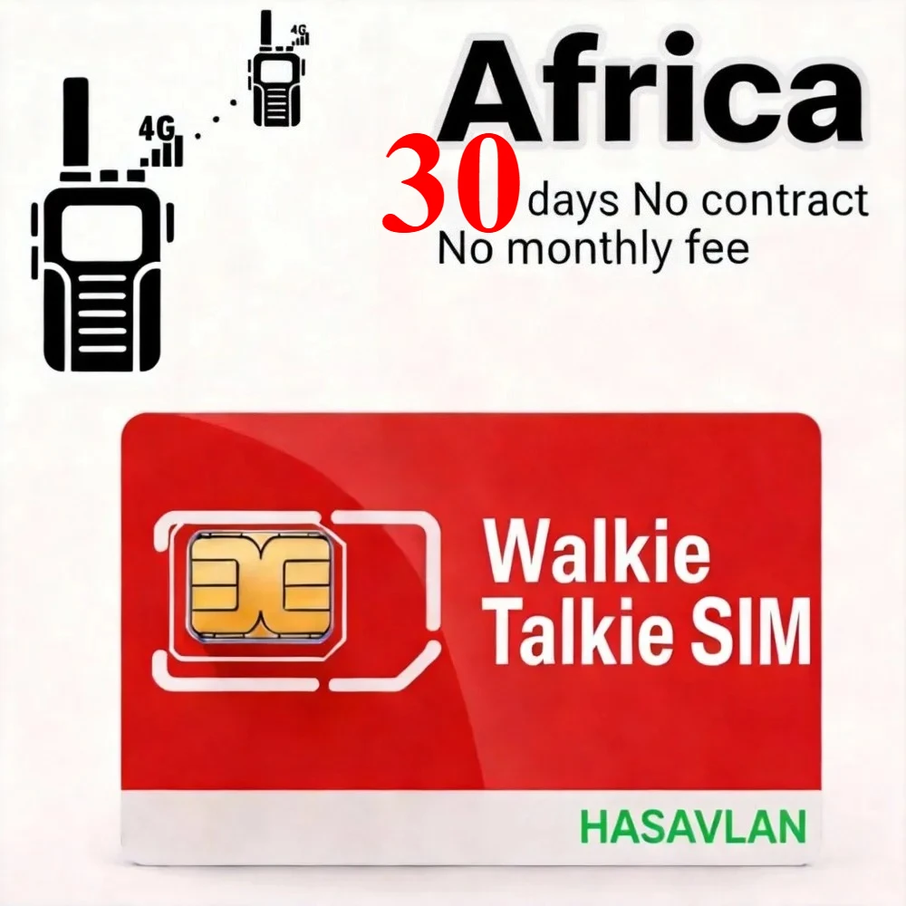 Сим-карта для раций, без контракта, 2G/3G, 3 размера SIM, 300 МБ/30 дней для M2M PTT раций BQ-889, ZOVAGOLO AFRICA
