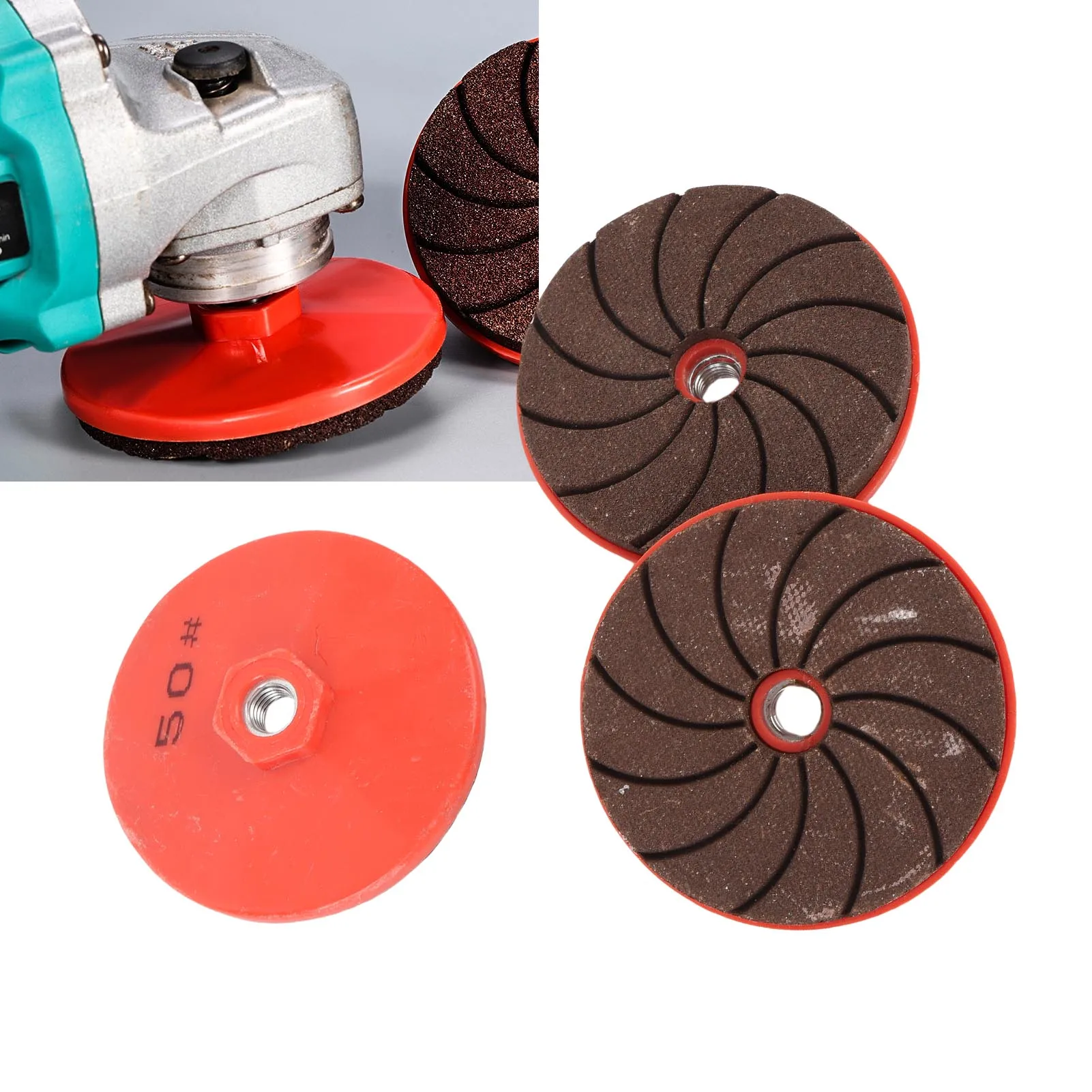 

Grinding Wheel 50 100 200 Grits Multifunctional Integrated Double Fixed Embedded Design M10 Screw Interface Wheel Sanding Discs