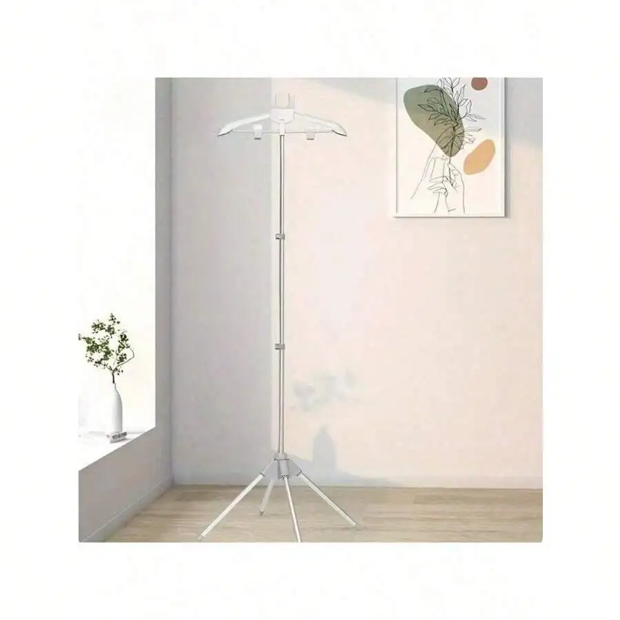 Adjustable Tripod Garment Steamer Stand, Foldable Height Extendable Clothes Hanging Rack, 360° Rotatable Hanger For Ironing Clot
