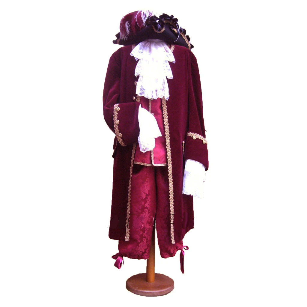 adult men pirate garb costume full set medieval renaissance baroque pirate costume red suit theater costume ball gown