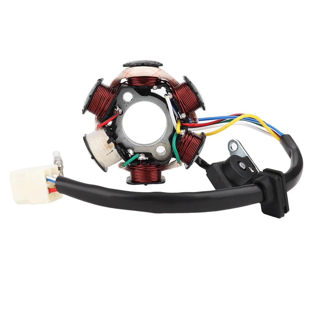 Bobina de estator magneto de 5 fios, 6 bobinas, adequada para 50cc 70cc 90cc 110cc 125cc atv go kart gerador bobina de estator magneto
