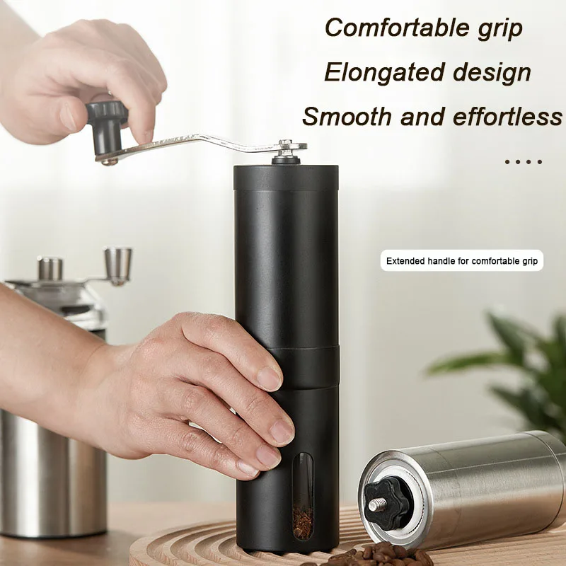 Кофемашина для кемпинга на открытом воздухе, ручная кофеварка в зернах, портативная ручная мини-кофемашина из нержавеющей стали, кофеварка