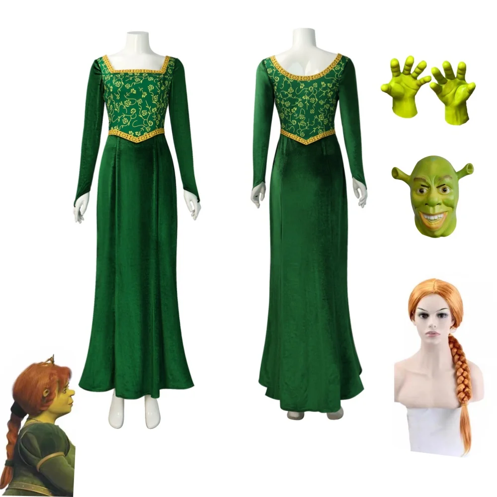 Kobieta księżniczka Fiona Cosplay Shrek Cosplay kobiety Sexy aksamitne karnawałowy kostium Halloween