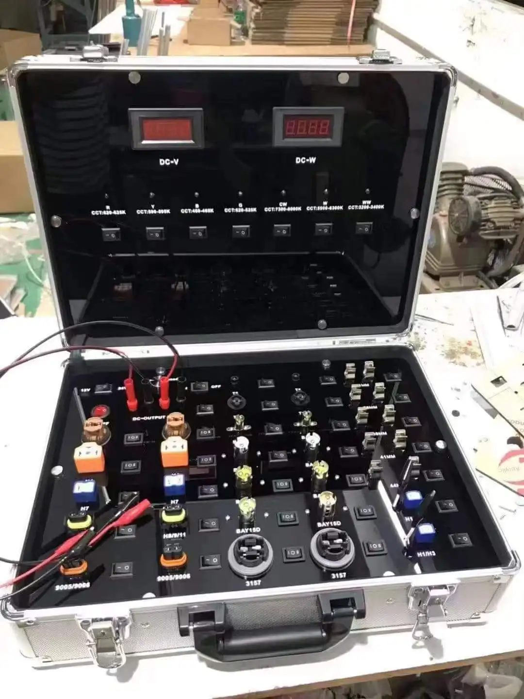 Universal Model Portable Power Meter Voltage Tester Car Light Power Test LED Headlamp Bulb Test Box with Lumen Test