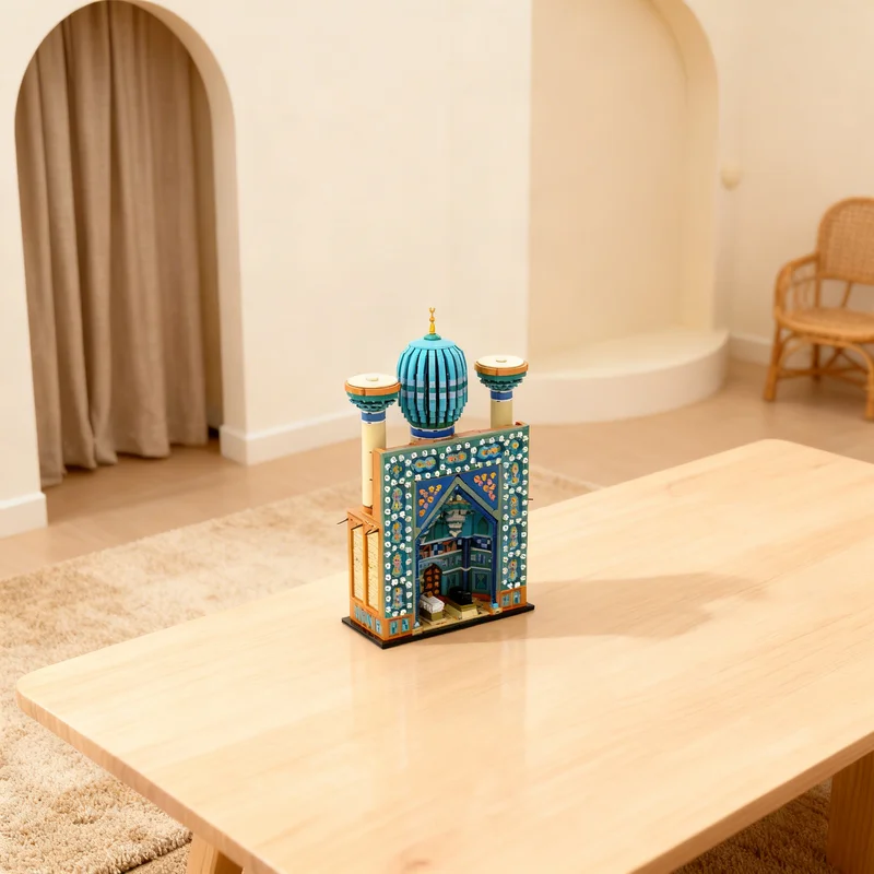 

4791 деталь MOC: Модель персидской гробницы Гур-И-Амир, конструктор, креативный подарок, декор для демонстрации, премиум-класс для взрослых и детей, для рабочего стола